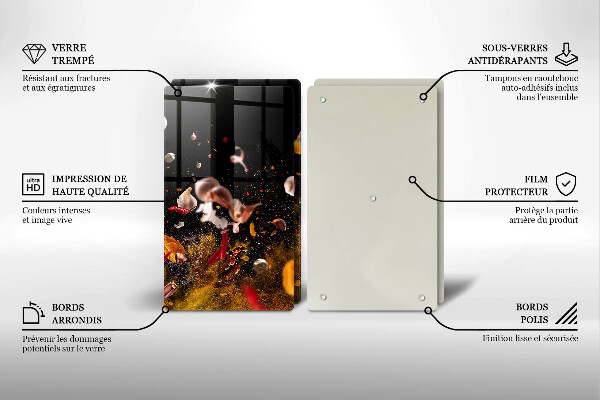 Sklo za varnú dosku Horúce korenie