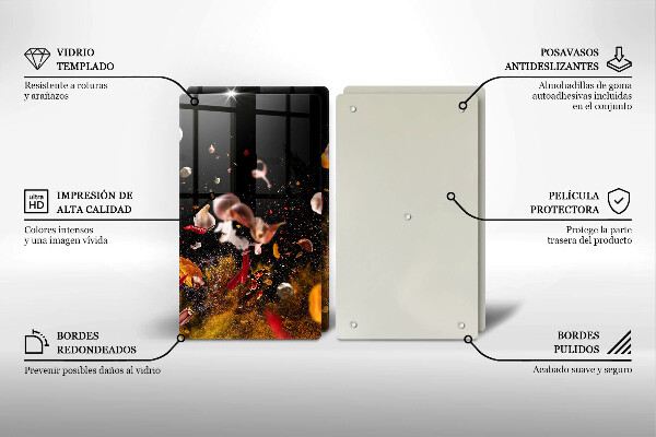 Sklo za varnú dosku Horúce korenie