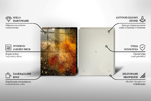 Sklo za varnú dosku Farebné korenie