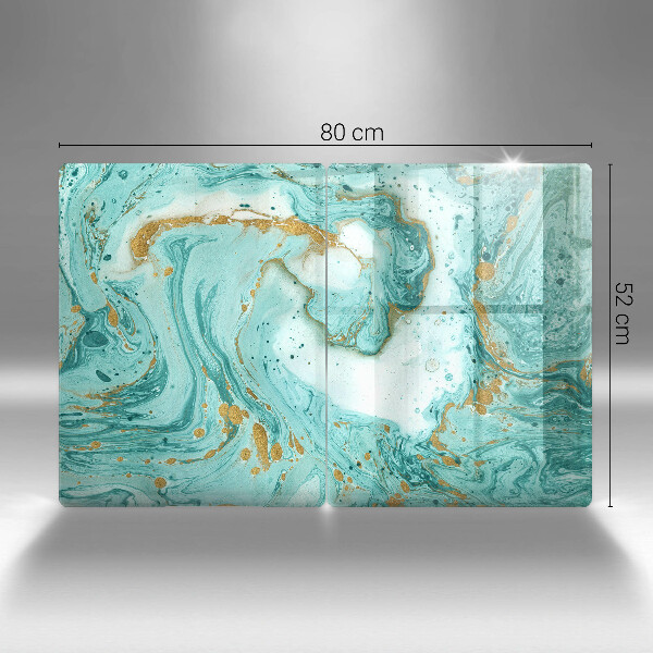 Sklo za varnú dosku Modrá abstrakcia