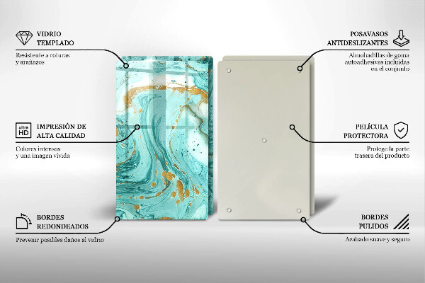 Sklo za varnú dosku Modrá abstrakcia