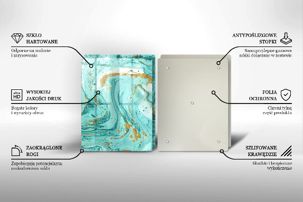 Sklo za varnú dosku Modrá abstrakcia
