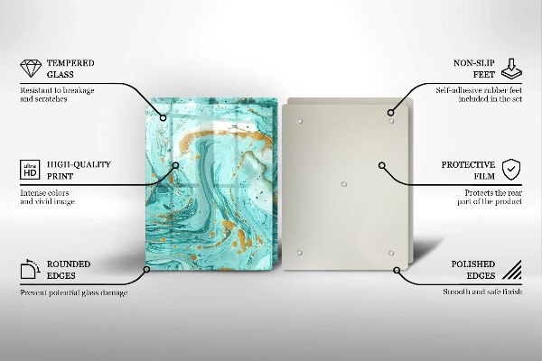 Sklo za varnú dosku Modrá abstrakcia