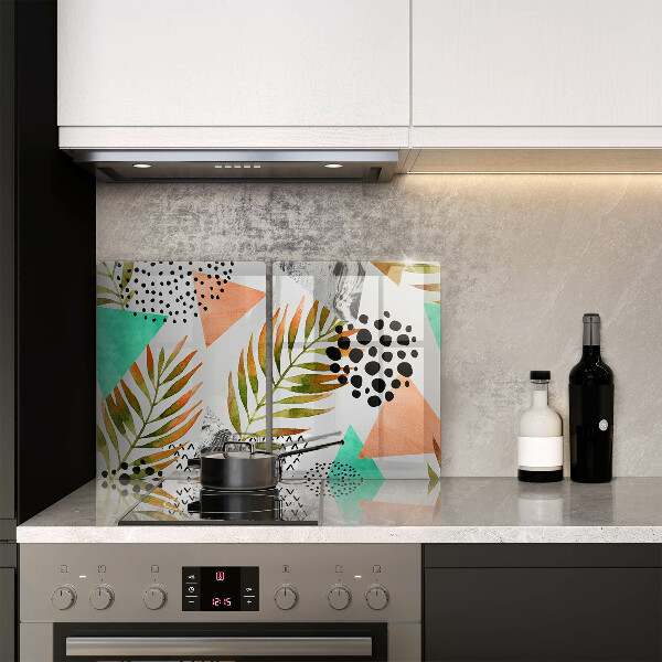 Sklo za varnú dosku Vzor boho listov