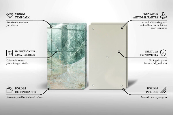 Tvrdené sklo za varnú dosku Kamenná štruktúra