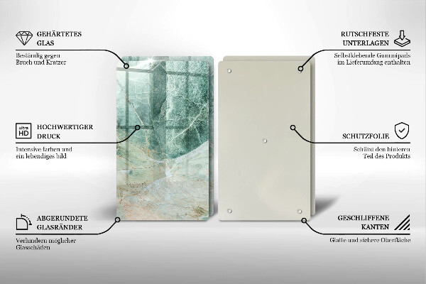 Tvrdené sklo za varnú dosku Kamenná štruktúra