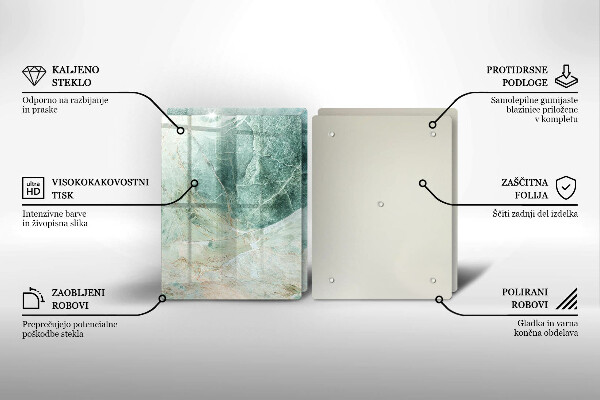 Tvrdené sklo za varnú dosku Kamenná štruktúra