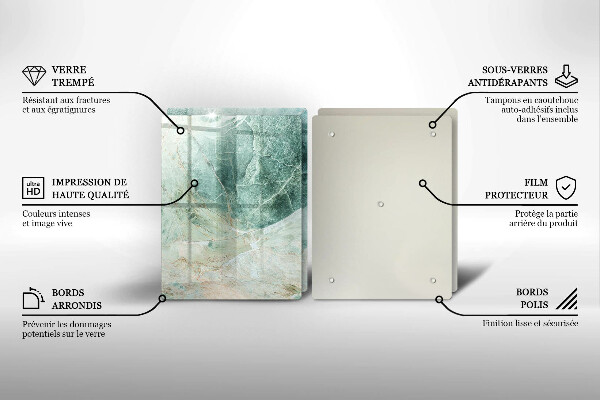 Tvrdené sklo za varnú dosku Kamenná štruktúra