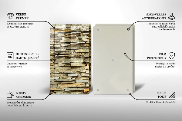 Sklo za varnú dosku Dekoratívne kamene