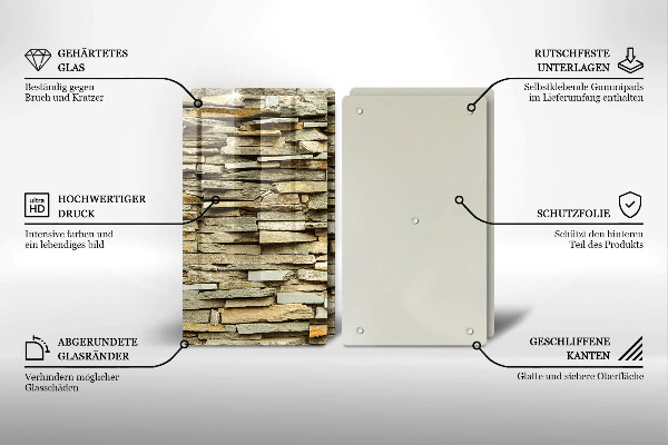 Sklo za varnú dosku Dekoratívne kamene