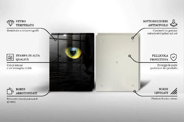 Sklo za varnú dosku Zvieracie mačacie oči