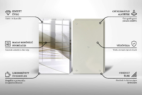 Sklo za varnú dosku Dizajn abstraktných línií