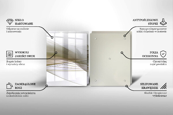 Sklo za varnú dosku Dizajn abstraktných línií