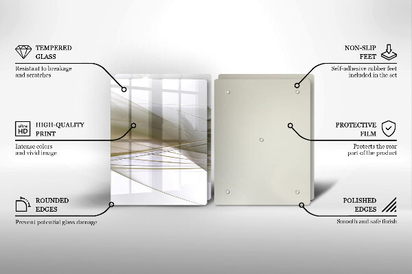 Sklo za varnú dosku Dizajn abstraktných línií