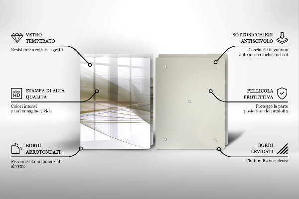 Sklo za varnú dosku Dizajn abstraktných línií