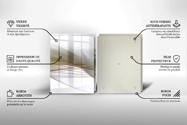 Sklo za varnú dosku Dizajn abstraktných línií
