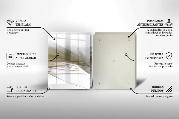 Sklo za varnú dosku Dizajn abstraktných línií
