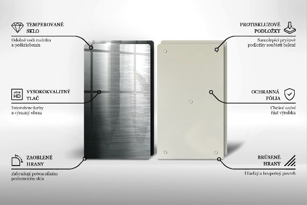 Sklo za varnú dosku Kovová textúra