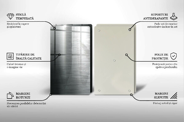 Sklo za varnú dosku Kovová textúra