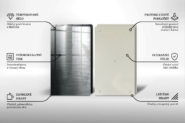 Sklo za varnú dosku Kovová textúra