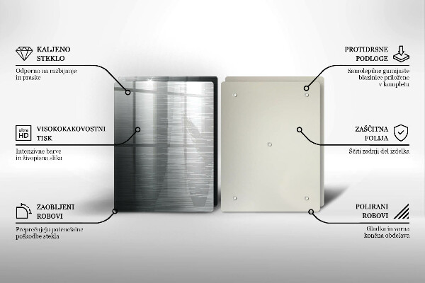 Sklo za varnú dosku Kovová textúra