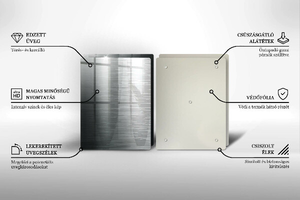Sklo za varnú dosku Kovová textúra