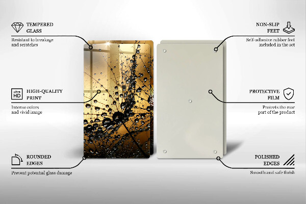 Sklo za varnú dosku Rosa a púpavy