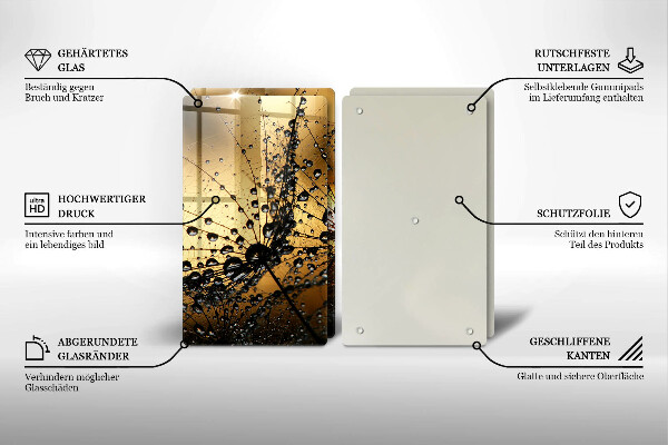 Sklo za varnú dosku Rosa a púpavy