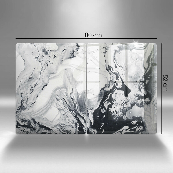 Tvrdené sklo za varnú dosku Atramentová abstrakcia