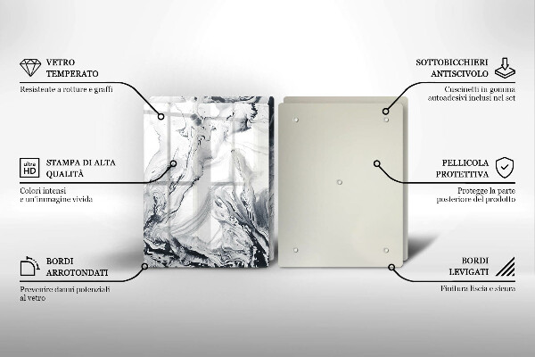 Tvrdené sklo za varnú dosku Atramentová abstrakcia