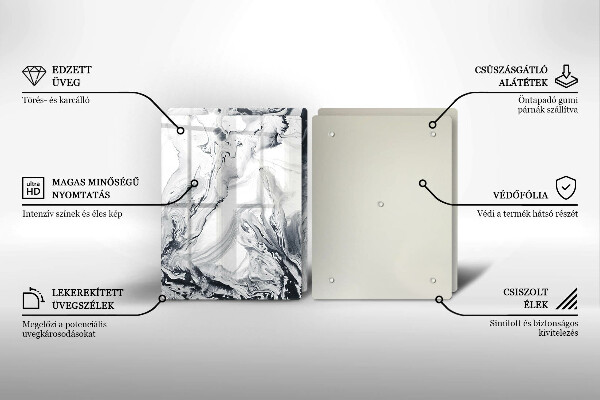 Tvrdené sklo za varnú dosku Atramentová abstrakcia