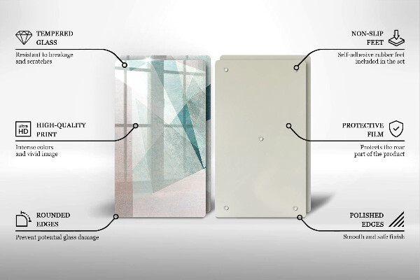 Tvrdené sklo za varnú dosku Ostrá abstrakcia