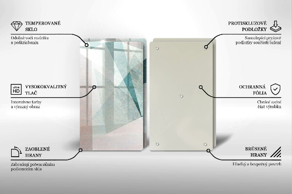 Tvrdené sklo za varnú dosku Ostrá abstrakcia