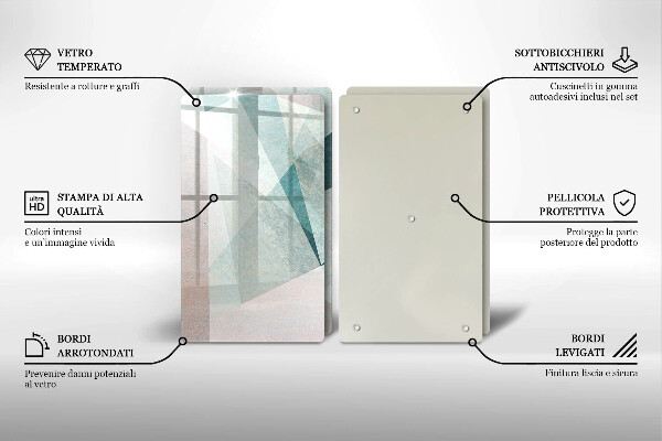 Tvrdené sklo za varnú dosku Ostrá abstrakcia