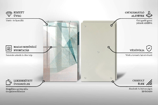 Tvrdené sklo za varnú dosku Ostrá abstrakcia