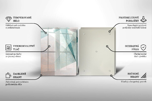 Tvrdené sklo za varnú dosku Ostrá abstrakcia