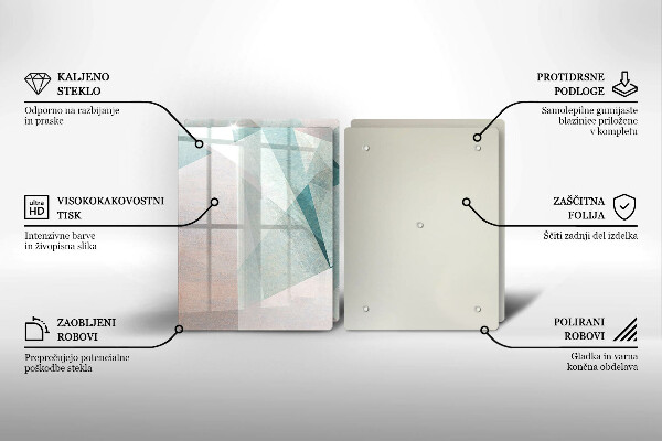 Tvrdené sklo za varnú dosku Ostrá abstrakcia