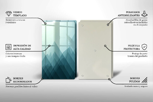 Sklo za varnú dosku Abstraktné hory