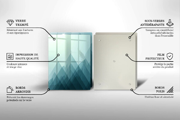 Sklo za varnú dosku Abstraktné hory