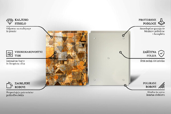 Sklo za varnú dosku Bezšvový vzor geometrických útvarov