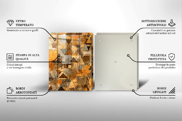 Sklo za varnú dosku Bezšvový vzor geometrických útvarov