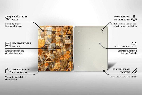 Sklo za varnú dosku Bezšvový vzor geometrických útvarov