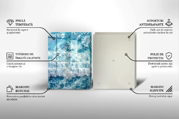 Sklo za varnú dosku Vlny morskej vody