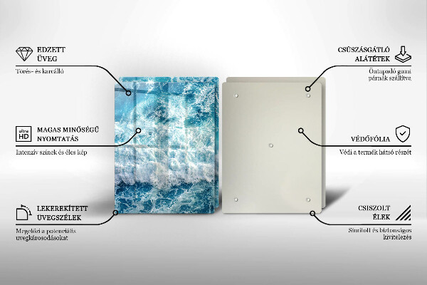 Sklo za varnú dosku Vlny morskej vody