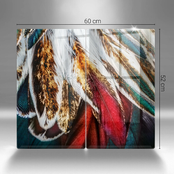 Sklo za varnú dosku Boho vtáčie perie