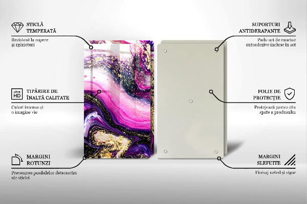 Sklo za varnú dosku Abstraktné prevedenie zlaté