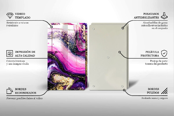 Sklo za varnú dosku Abstraktné prevedenie zlaté