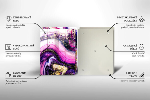 Sklo za varnú dosku Abstraktné prevedenie zlaté