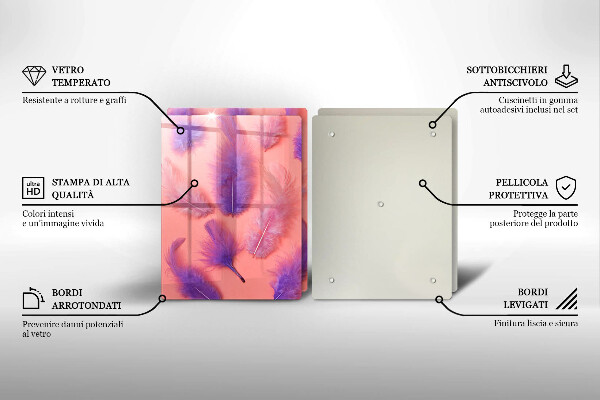 Sklo za varnú dosku Nadýchané perie