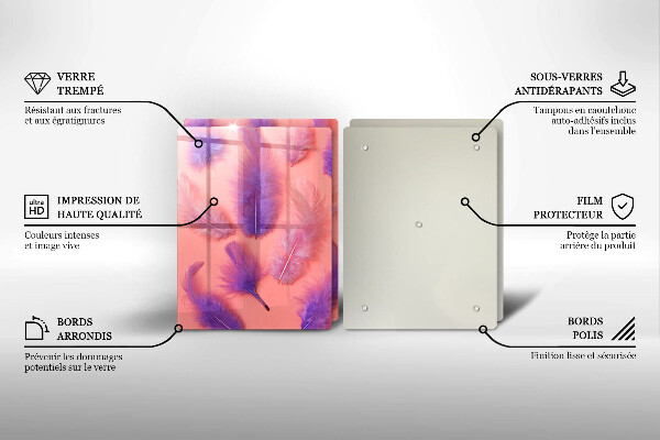 Sklo za varnú dosku Nadýchané perie